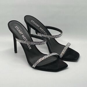 Stuart Weitzman Suede Embellished Sandals size 9